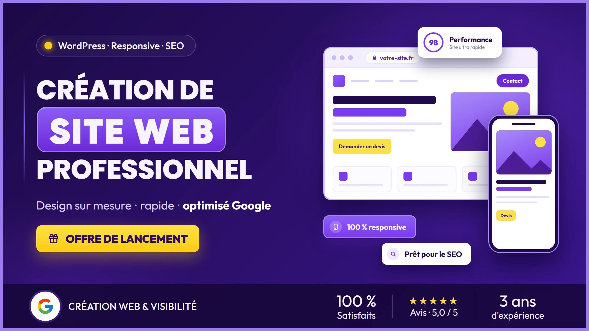 Je vais créer votre site web professionnel pour attirer des clients