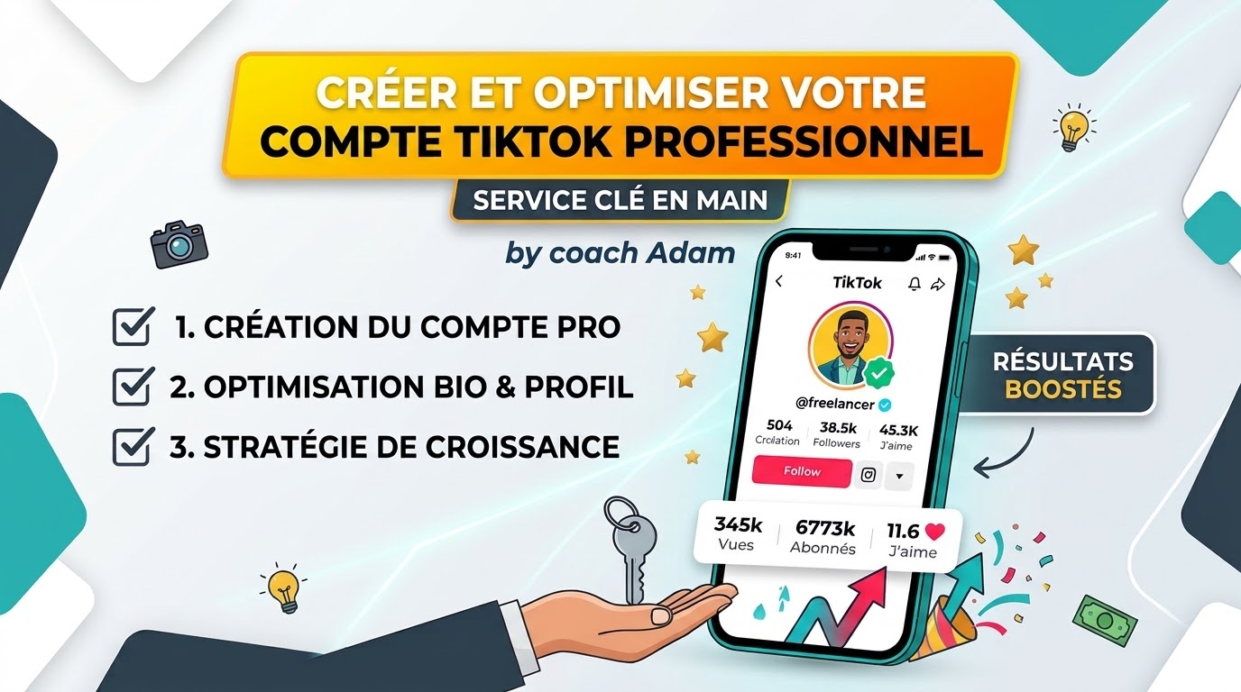 Je vais créer et optimiser votre compte TikTok  clé en main